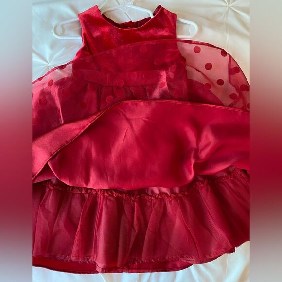 Toddler Girls Youngland Red Dress/Holiday Dress 2 piece size 2T Machine Wash - Picture 7 of 10